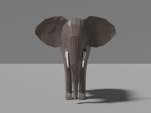 cartoon elephant 3D Model
