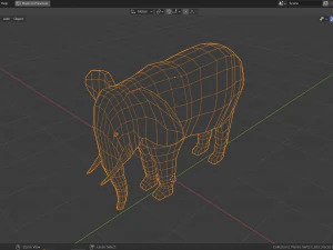 elefante dei cartoni animati Modello 3D
