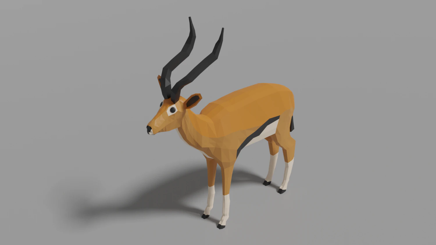 cartoon gazelle 3D Model .c4d .max .obj .3ds .fbx .stl .blend