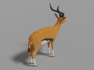 cartoon gazelle Modèle 3D
