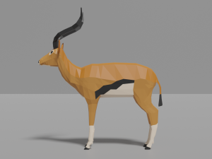cartoon gazelle Modèle 3D