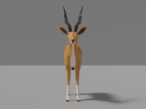 cartoon gazelle Modèle 3D