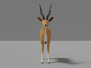cartoon gazelle 3D Model