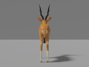cartoon gazelle Modèle 3D