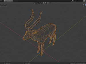 cartoon gazelle 3D Model
