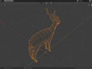 cartoon gazelle 3D Model