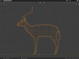 cartoon gazelle 3D Model