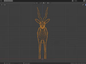 cartoon gazelle 3D Model