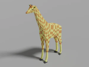 만화 기린 3D 모델