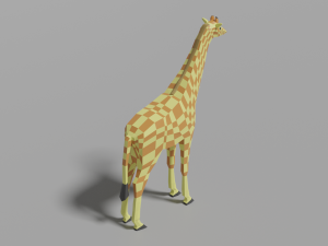 cartoon giraffe 3D 模型