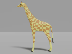 만화 기린 3D 모델