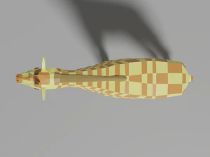 만화 기린 3D 모델