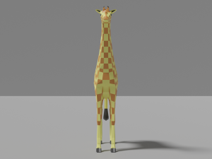 cartoon giraffe 3D 模型