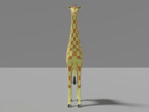 만화 기린 3D 모델