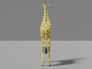 cartoon giraffe 3D 模型