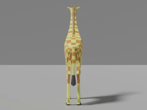 만화 기린 3D 모델