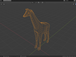 cartoon giraffe 3D 模型