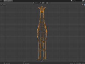 cartoon giraffe 3D 模型