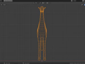 만화 기린 3D 모델
