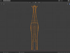 만화 기린 3D 모델