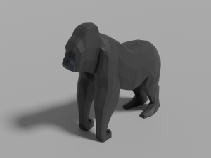 cartoon gorilla 3D Model