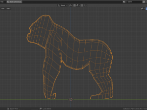 cartoon gorilla 3D 모델