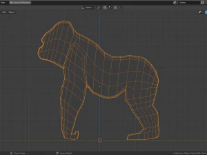 cartoon gorilla 3D Model