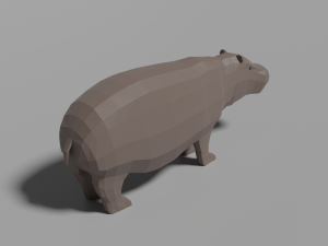 cartoon hippopotamus 3D 모델
