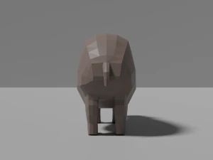 cartoon hippopotamus 3D Model