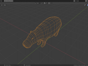 cartoon hippopotamus 3D 모델