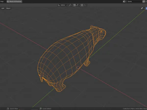 cartoon hippopotamus 3D Model
