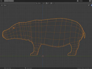 cartoon hippopotamus 3D Model