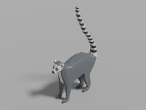 cartoon lemur 3D-Modell