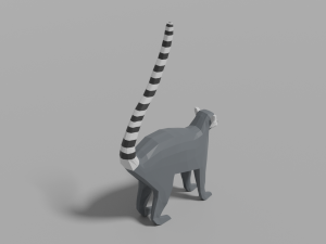 cartoon lemur Model 3D