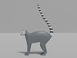 cartoon lemur Model 3D
