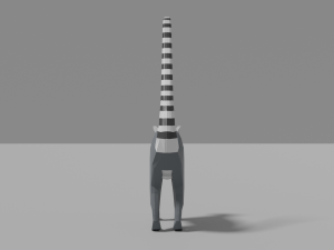 cartoon lemur Model 3D