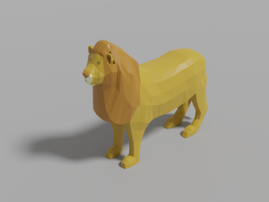 cartoon lion 3D Model