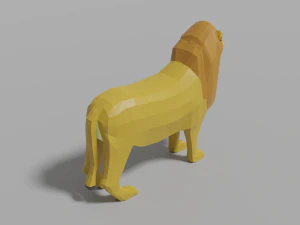cartoon lion 3D Model