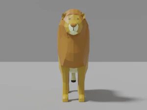 cartoon lion 3D Model
