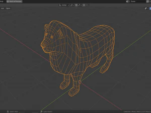 cartoon lion 3D Model