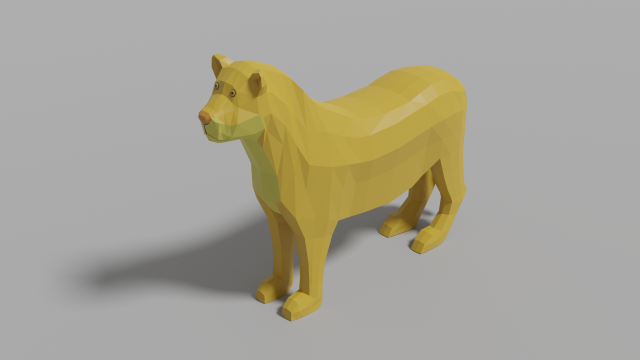 cartoon lioness 3D Model .c4d .max .obj .3ds .fbx .stl .blend 