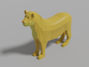 cartoon lioness 3D Model