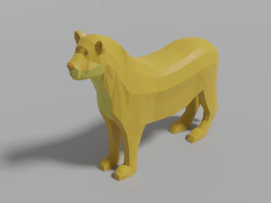 leonessa dei cartoni animati Modello 3D