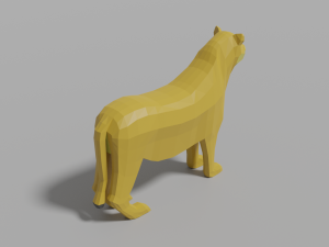 cartoon lioness 3D Model