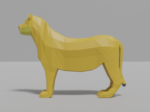 cartoon lioness 3D Model