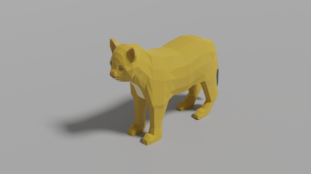 cartoon lion cub Model 3D .c4d .max .obj .3ds .fbx .stl .blend 