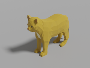 cartoon lion cub 3D Model