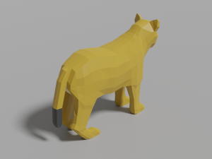 cartoon lion cub Model 3D