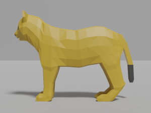 cartoon lion cub Model 3D