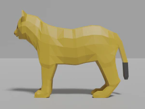 cartoon lion cub 3D Model